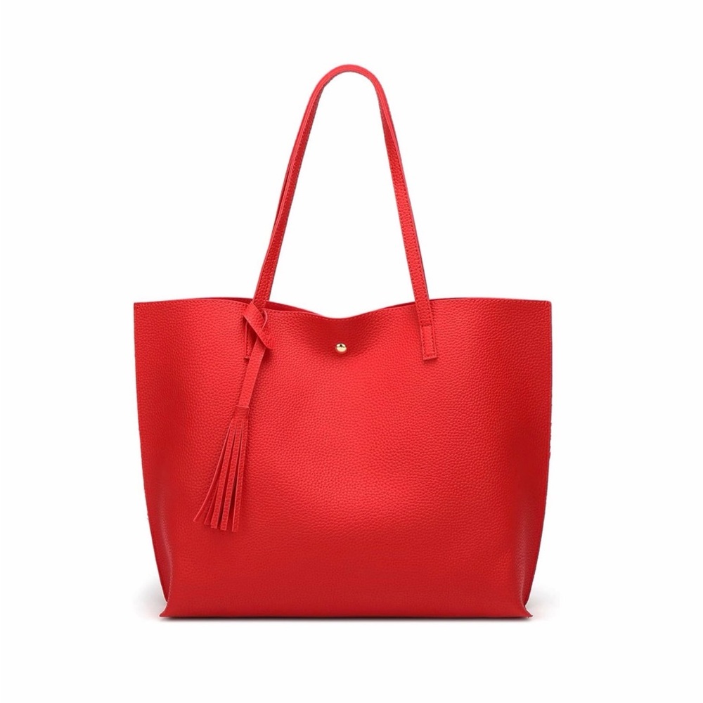 🔥 CHIC VEGAN LEATHER TOTE — ROOMY, LIGHTWEIGHT & EFFORTLESSLY STYLISH 🔥